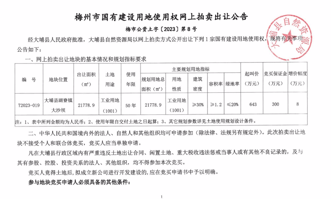 土地之日起算3.其它规划参数详见土地使用规划设计条件地理位置拍卖公告