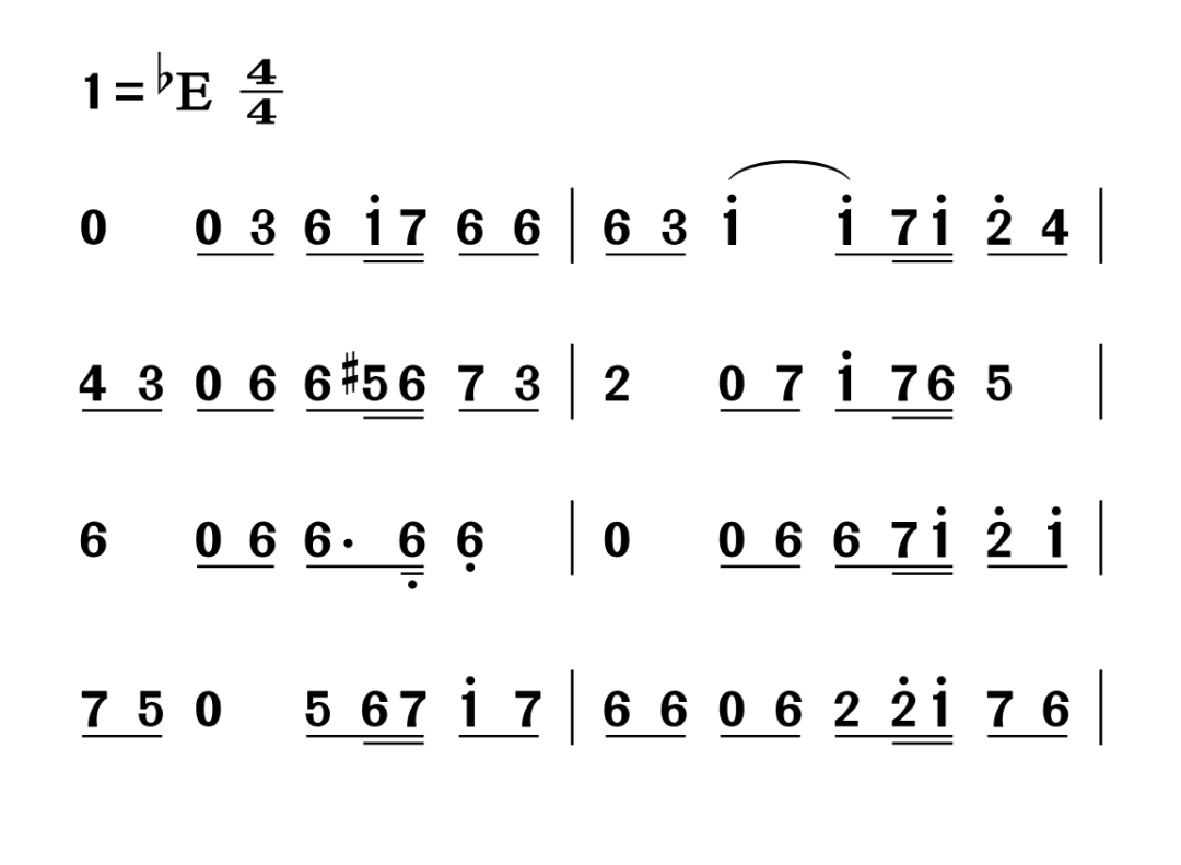 4月11每天一条简谱视唱声乐爱好者专用