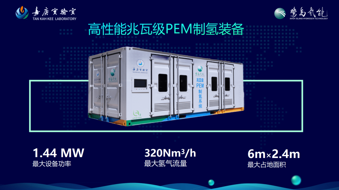我国自研高性能兆瓦级PEM电解水制氢装备发布 具有动态响应快、安全性高等特点