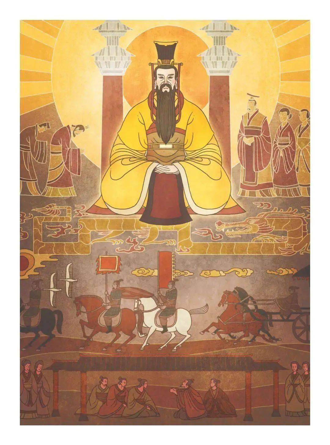 稍后来轩辕黄帝,在此铸青铜鼎刻龙凤图,践天帝位后,都涿鹿.