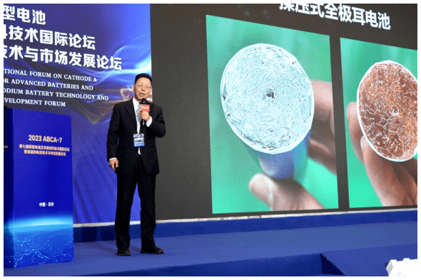 图10 毛焕宇博士作报告"锂电池在动力及储能市场所有的竞争,基于技术