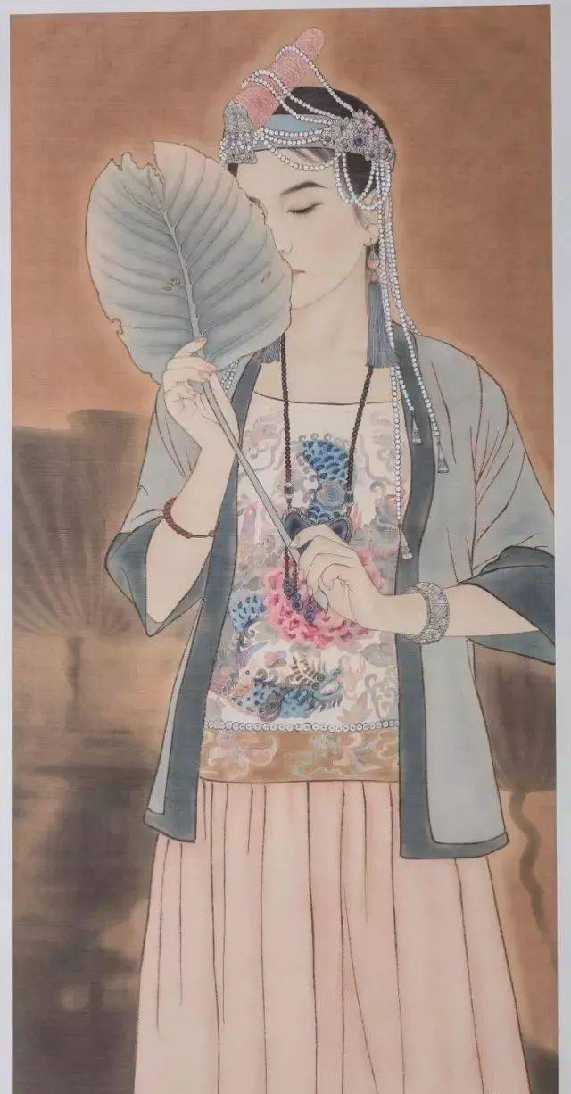 林锦春工笔人物画图片