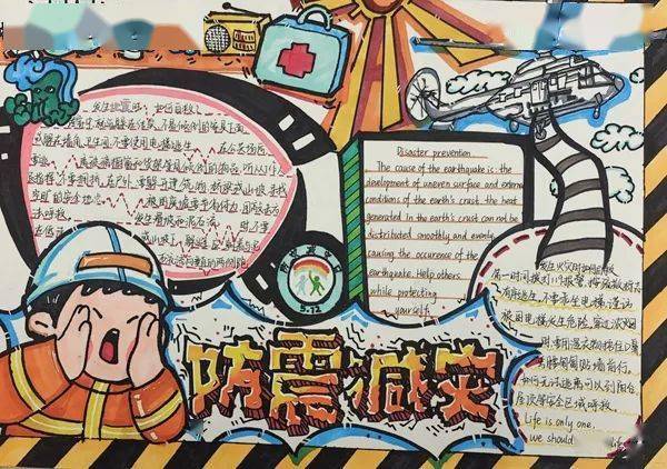 咸阳渭城中学开展防震减灾手抄报征集评选活动_防灾_内容_知识