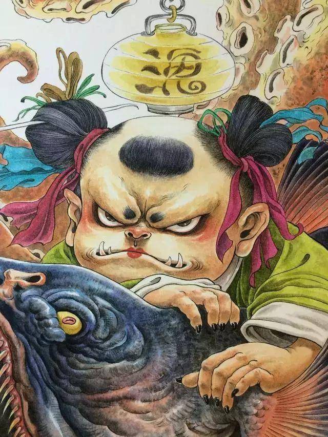 菩萨》《蝾华富贵》《白泽驮子图》本文图片来自于无敌绘画小能手渣熊