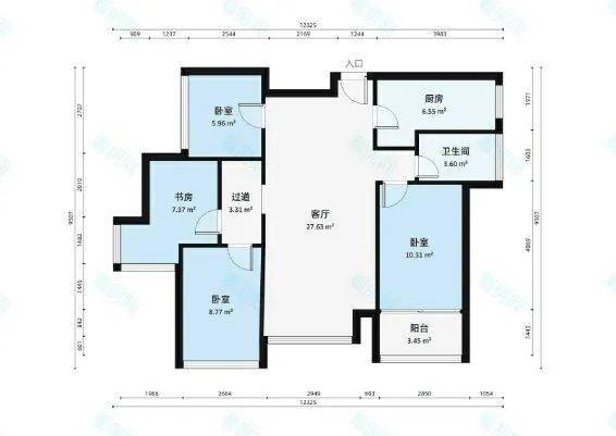 高拓,带学位】南山·4房 | 豪方天际花园 88㎡_房源_楼层_户型