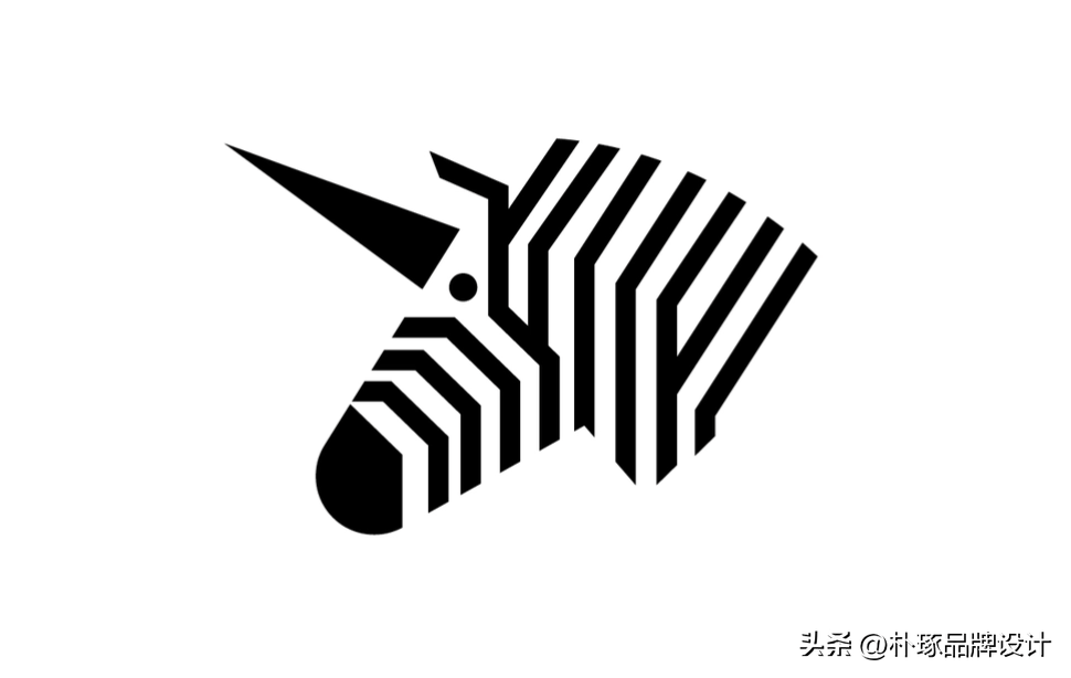 黑白相间的斑马标志logo创意设计集锦_形象_观点_特点