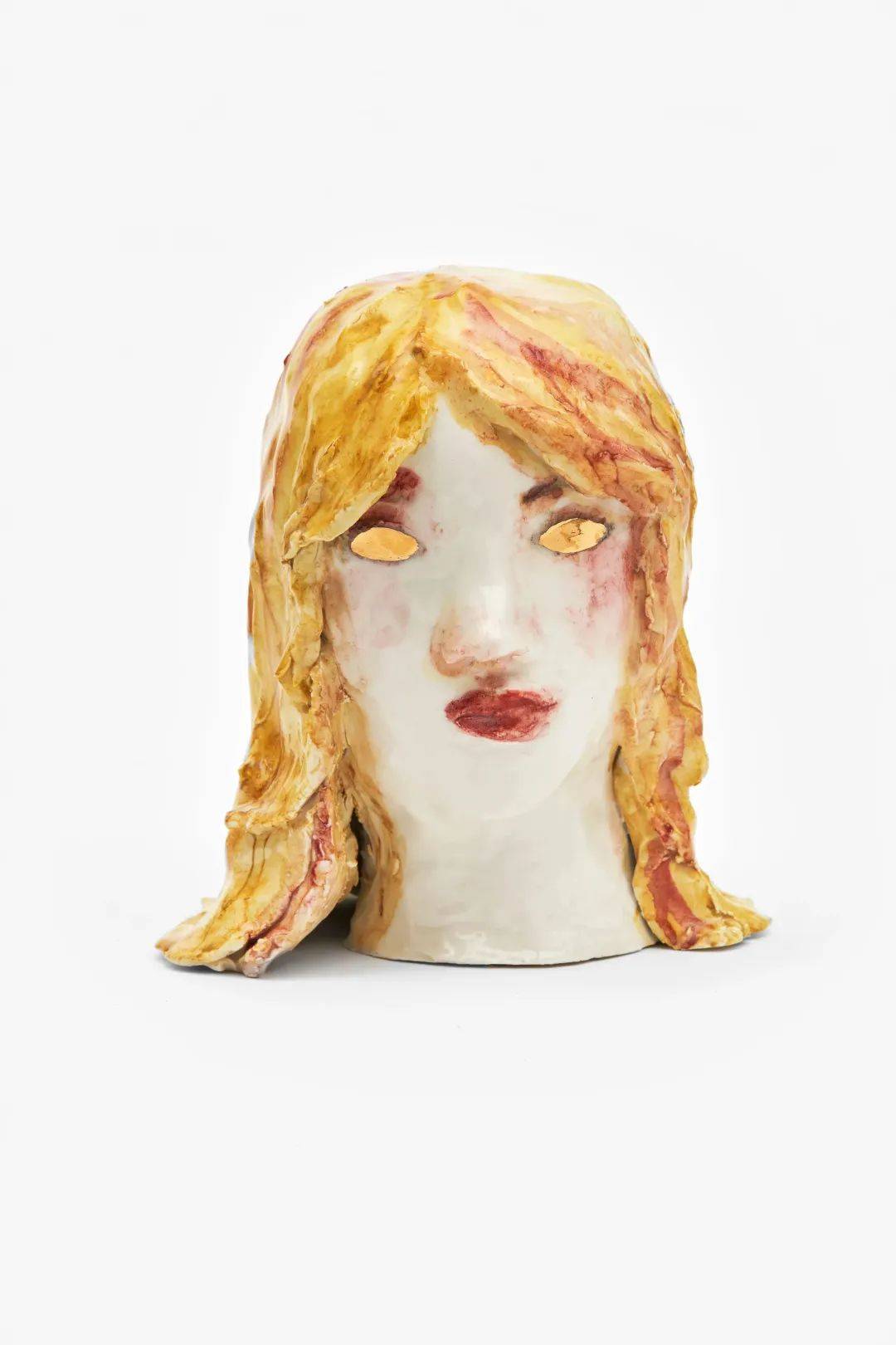 klara kristalovasmiling girl / golden eyes  2021釉面粗陶