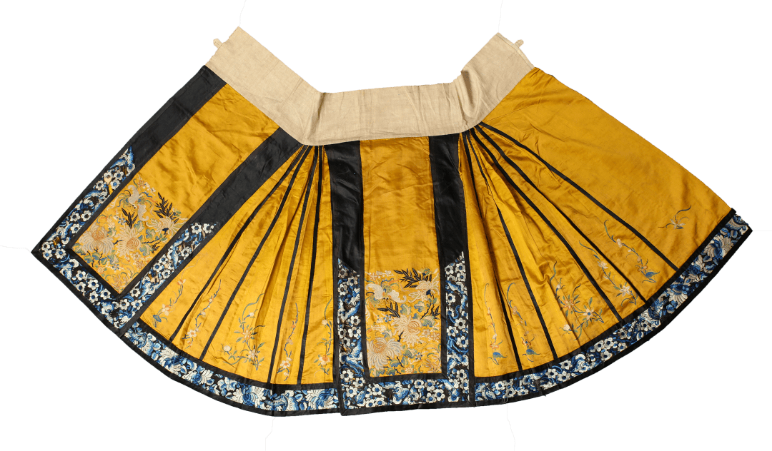 【色丝绣艳】芰荷为衣丨马面裙_凤尾_装饰_百褶