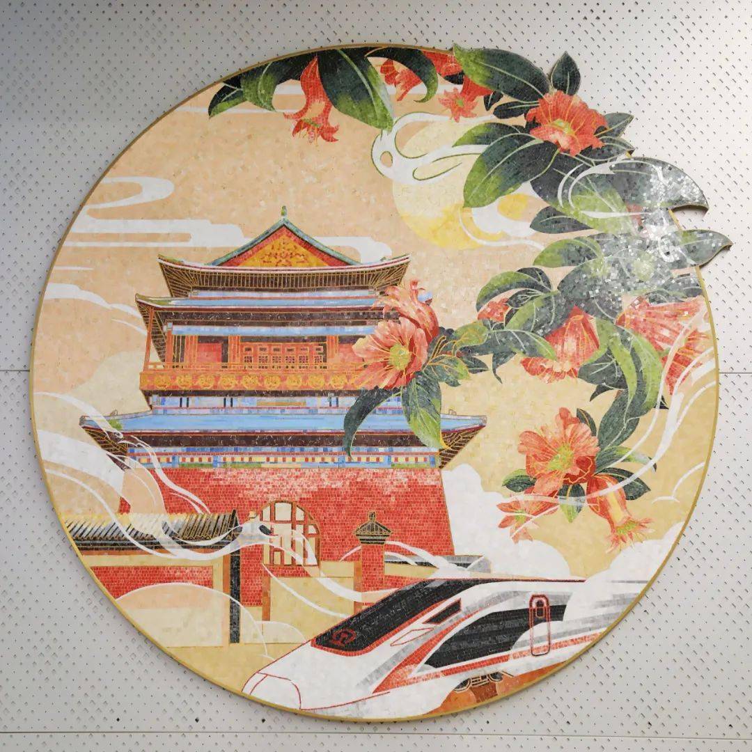 咸阳火车站壁画图片