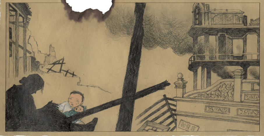 红色经典:心形雨花石——战争中爱的传递与守护_南京_日本_绘本故事