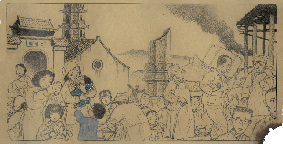 红色经典:心形雨花石——战争中爱的传递与守护_南京_日本_绘本故事