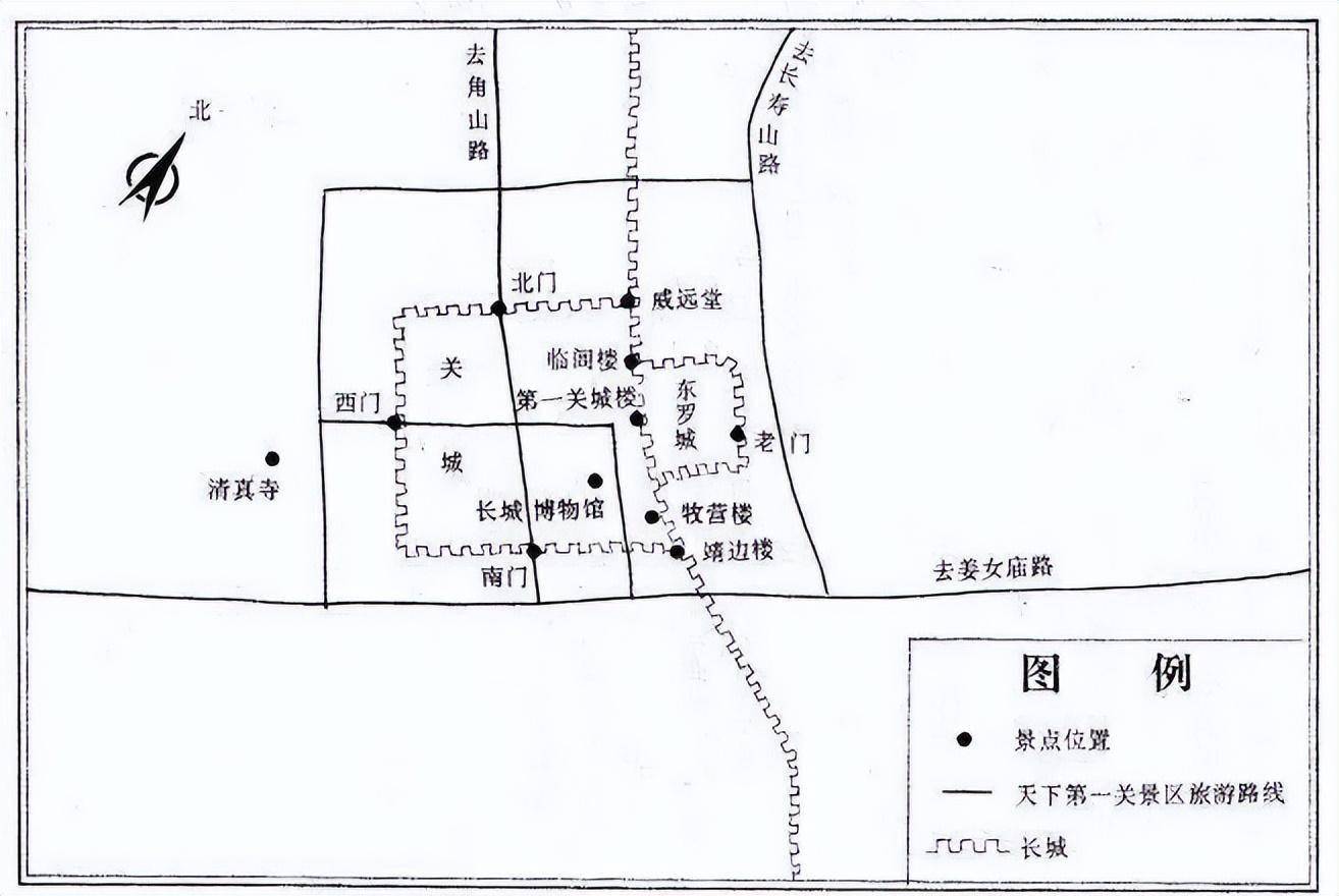 山海关简易地形图图片