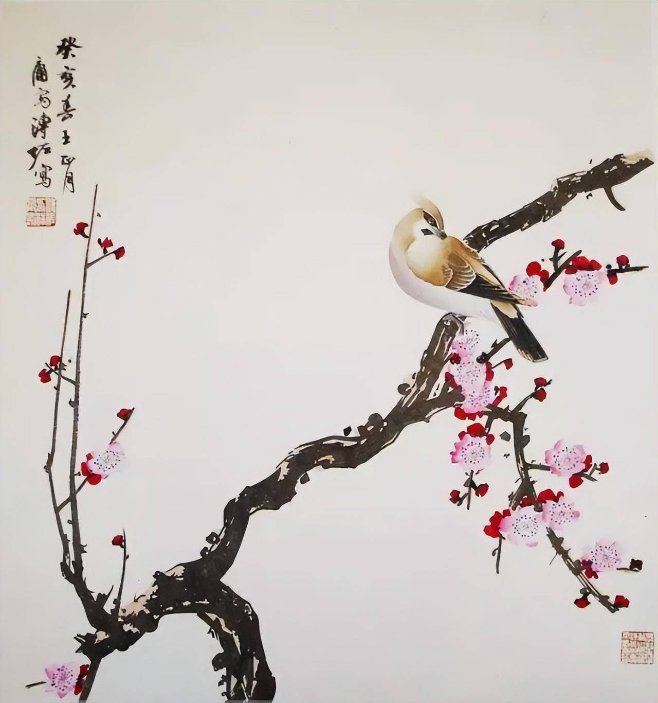 溥佐的皇家花鸟画,飘逸清雅!_合作_爱新觉罗·_中国画
