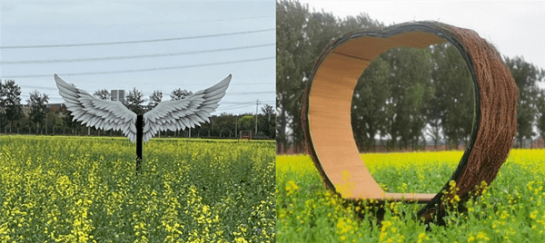 同时,工作人员还对花海景观小品进行了调整,为游客拍照打卡提供了更多