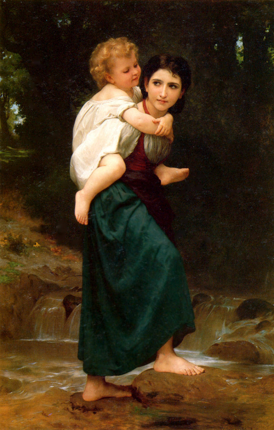 西方油画母亲图片