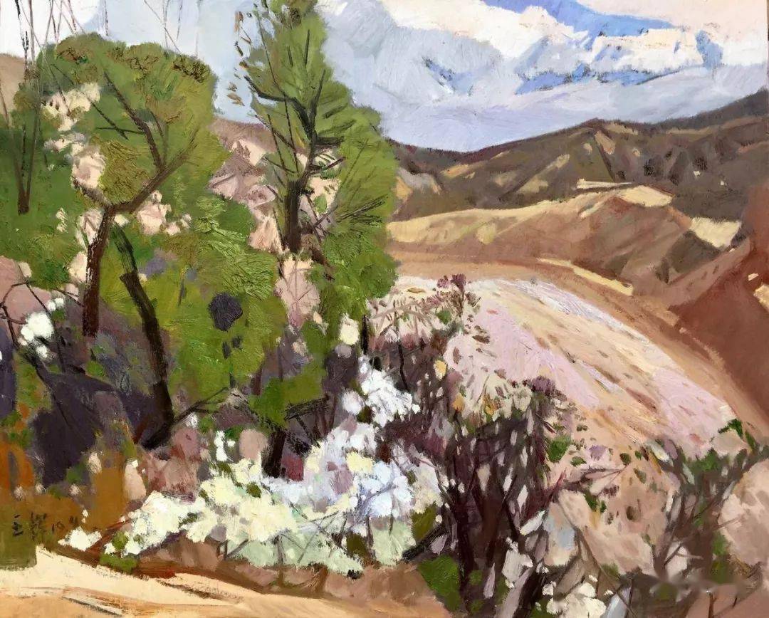 【写生啦】远方|当代画家油画风景作品_cmx_布面_丁一