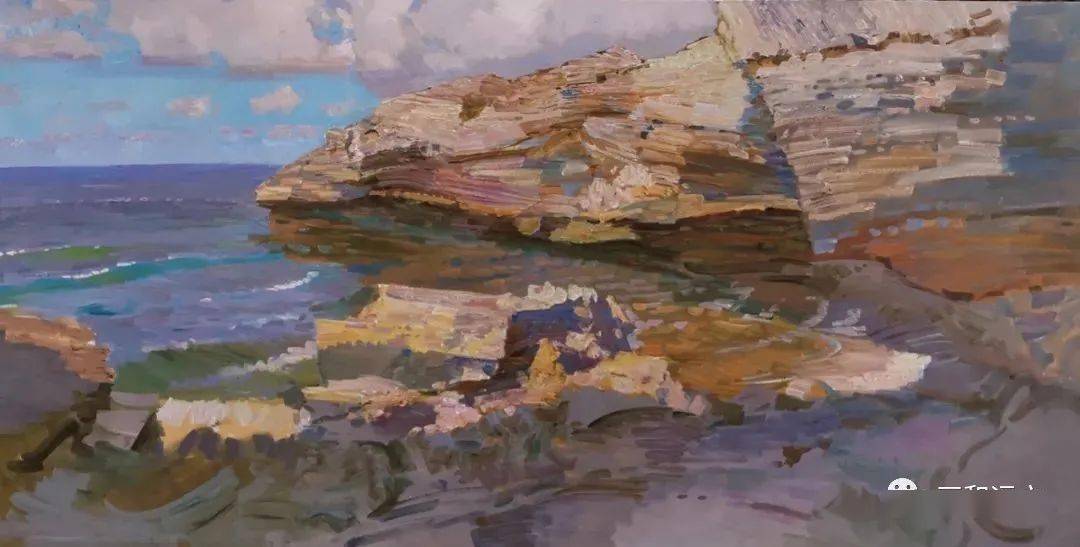 【写生啦】远方|当代画家油画风景作品_cmx_布面_丁一