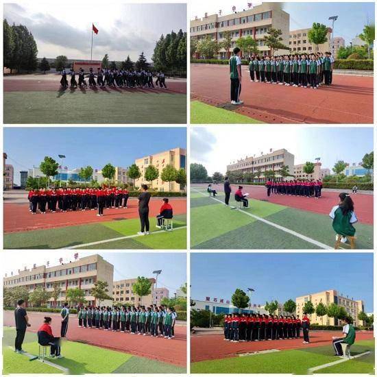 莒南县石莲子中学开展队形队列暨规范跑操对抗赛