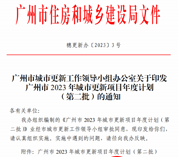 新增37条村！2023广州第二批旧改计划曝光！_项目_增城_改造