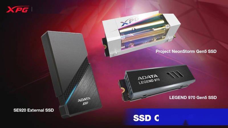 威刚推出NeonStorm PCIe 5.0 NVMe SSD等新品 顺序读写速度可达到10 GB/s