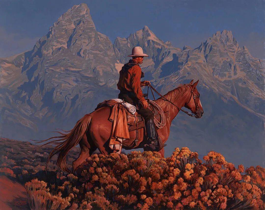 法国艺术家马克·马吉奥里西部题材超写实油画艺术作品欣赏.