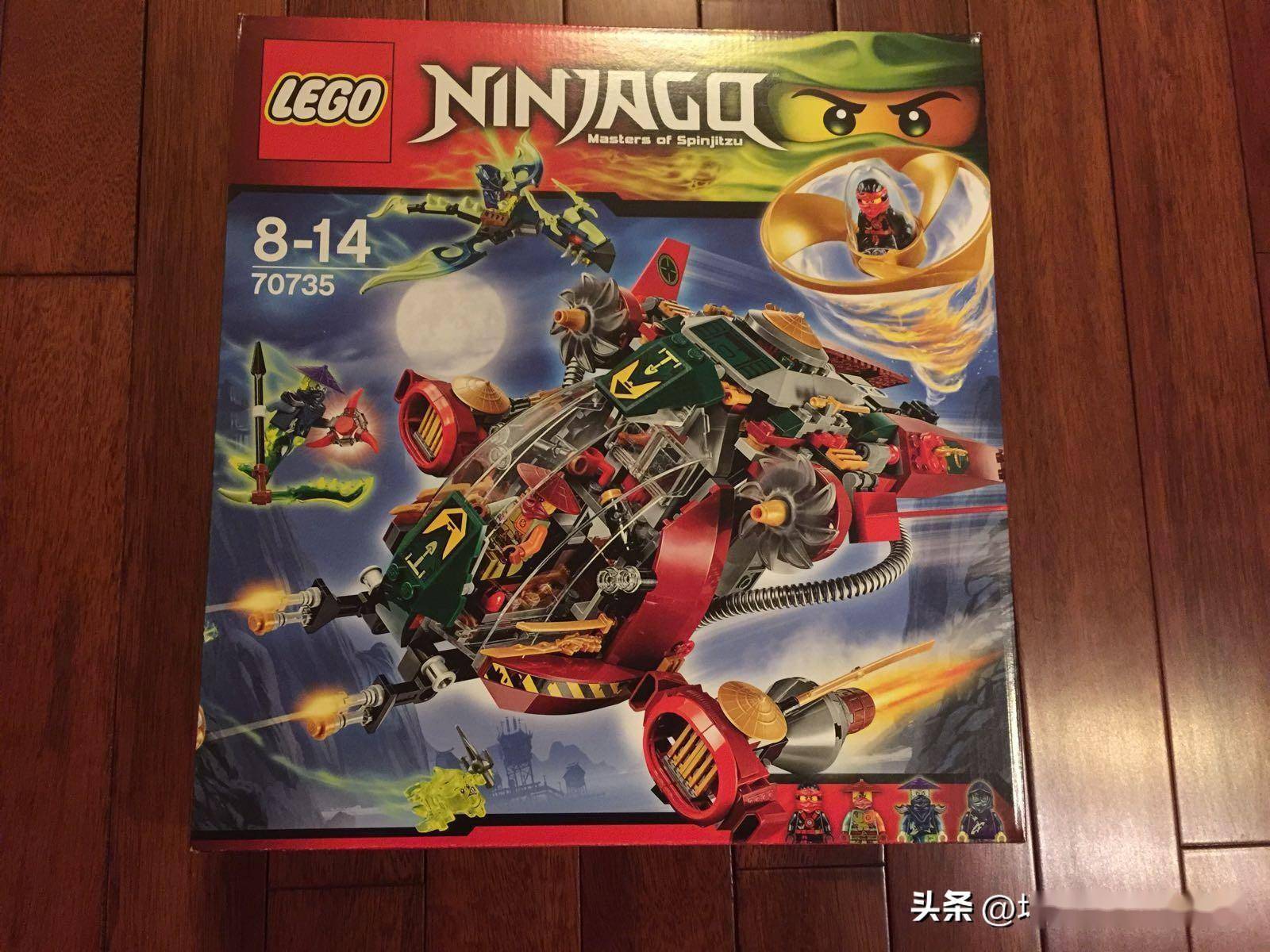 试玩乐高幻影忍者70735:飞天旋转术超级战机_罗尼_幽灵_联动