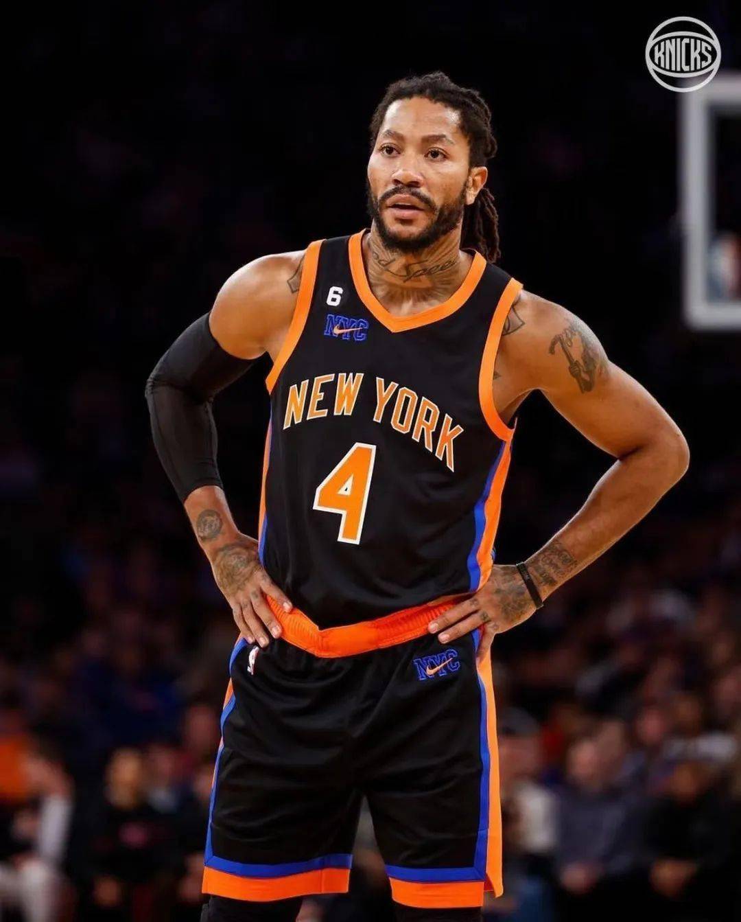 nike new york knicks city edition 2022-23 球星 derrick rose 的