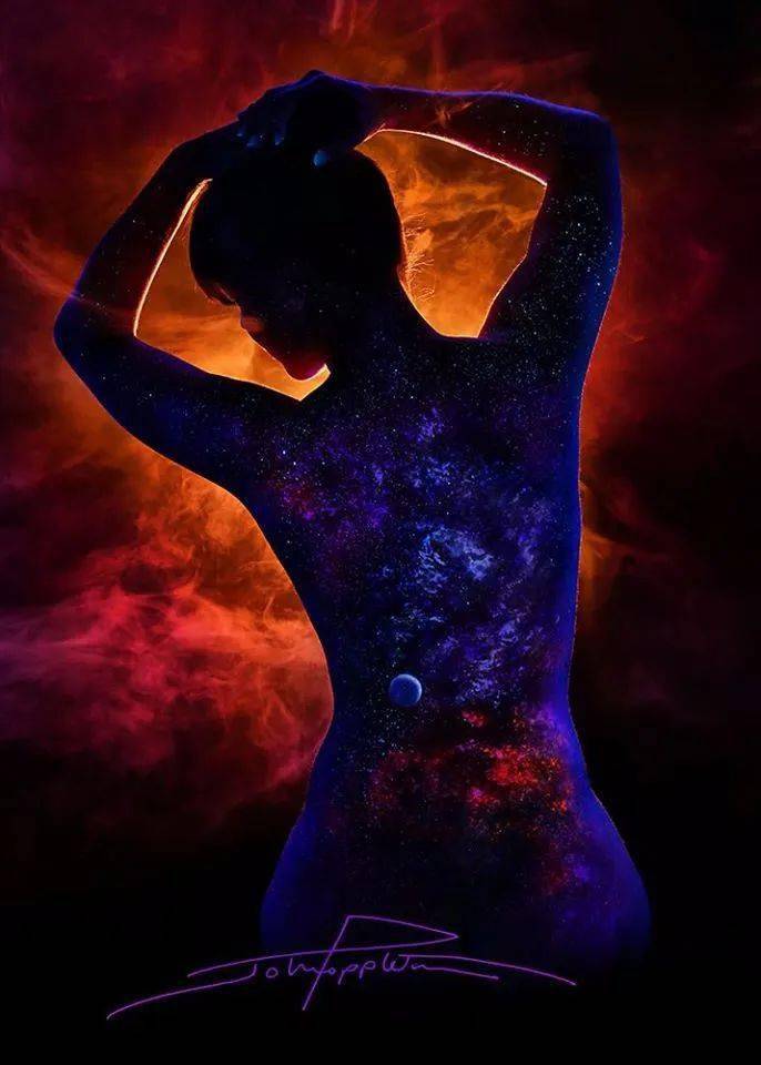 奇特的涂画荧光人体彩绘,美到没有边际!_约翰·波普尔顿_作品_视觉