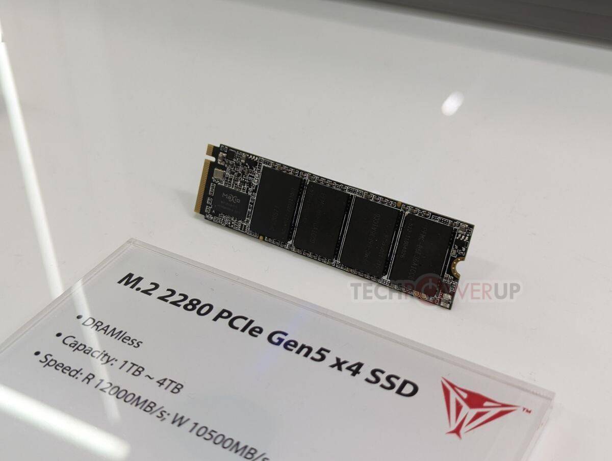 Patriot展示首款无DRAM缓存PCIe 5.0 SSD 读取速度可达12000MB/s