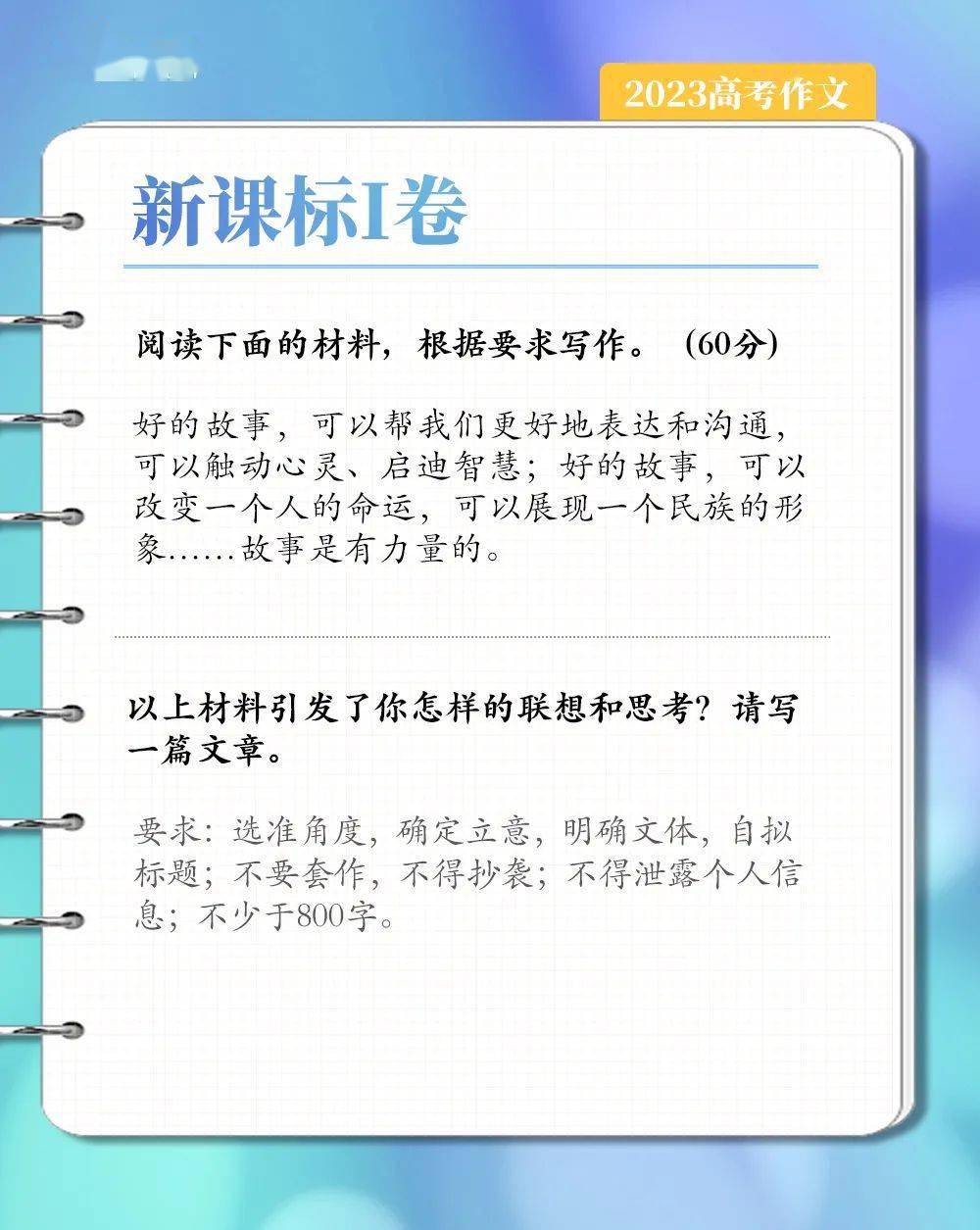 最全！2023高考作文题目出炉-2o2l高考作文题目