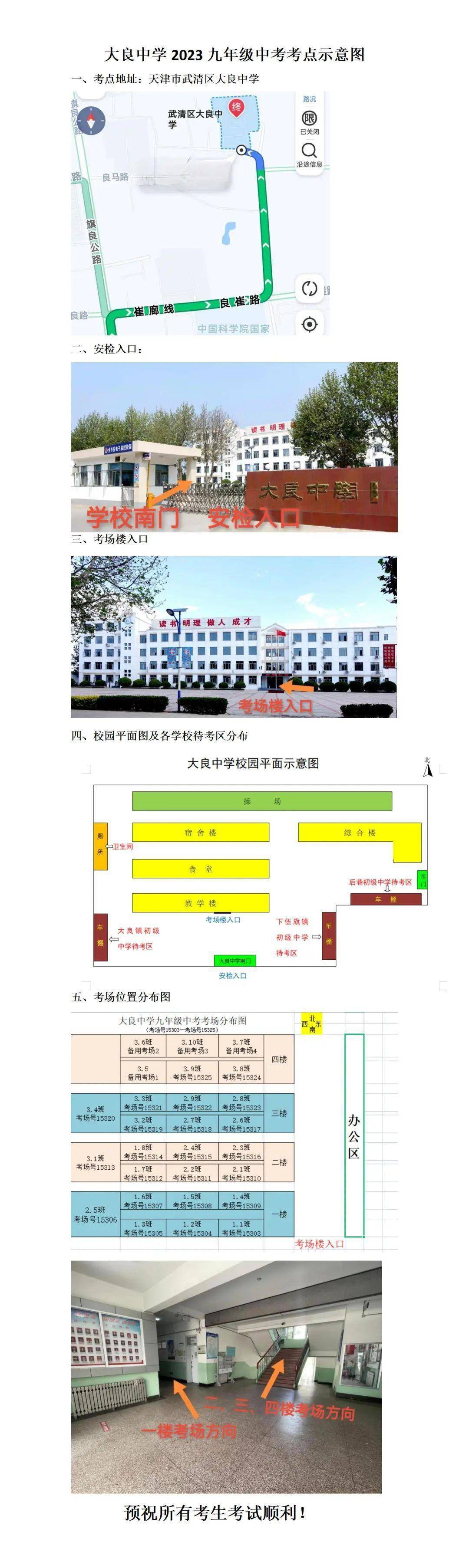 河西务中学考点南蔡村中学考点城关中学考点黄花店中学考点王庆坨中学
