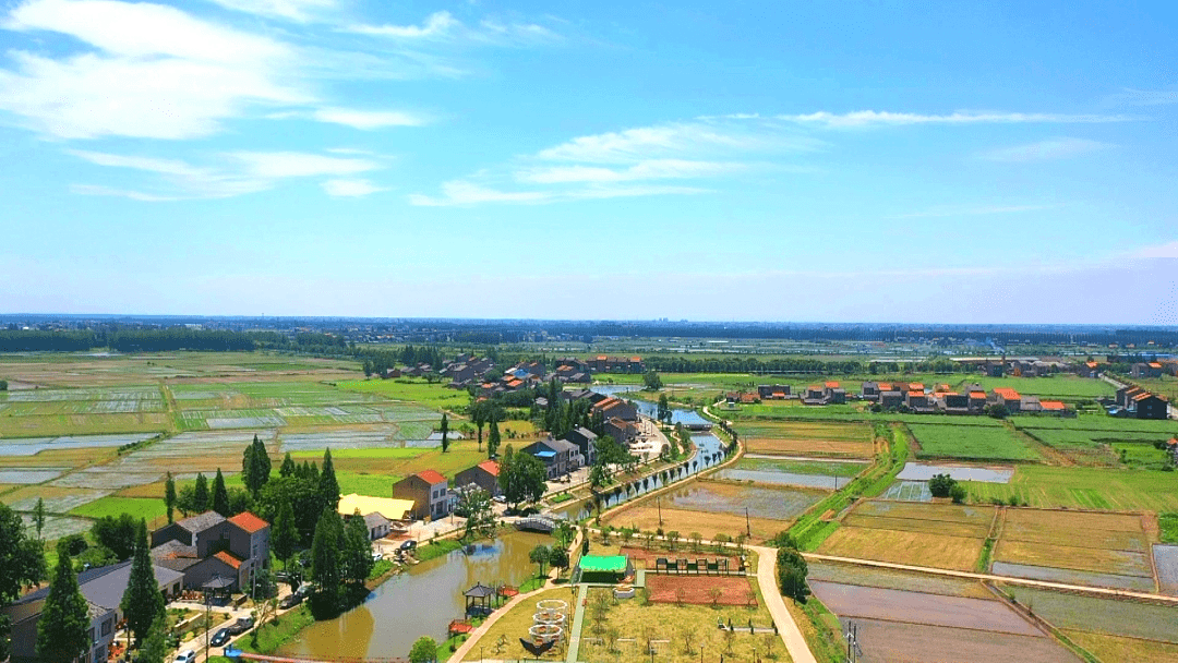 在普济镇西庄湖村有一条静静流淌着的朱港河彩色的