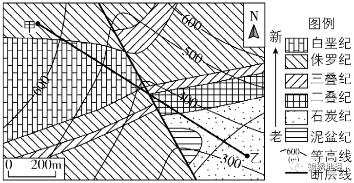 地质构造平面图的判读图片