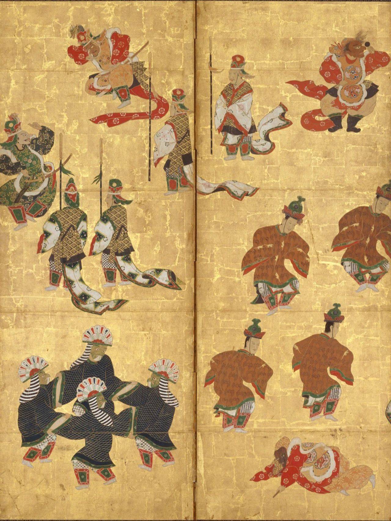 来看看日本宫廷乐师舞者演出