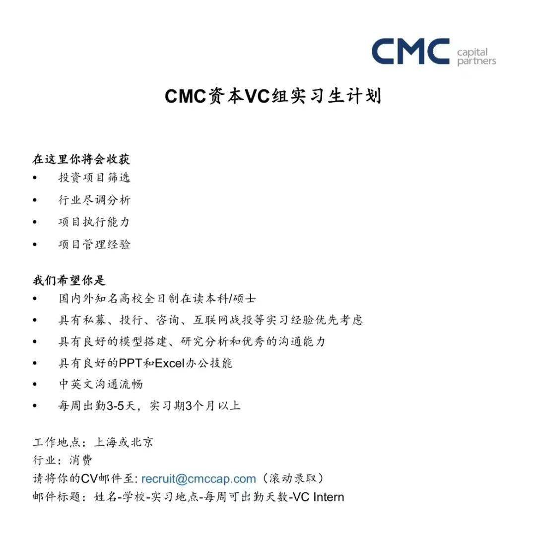 实习| CMC资本+美团战投+山景资本_搜狐网