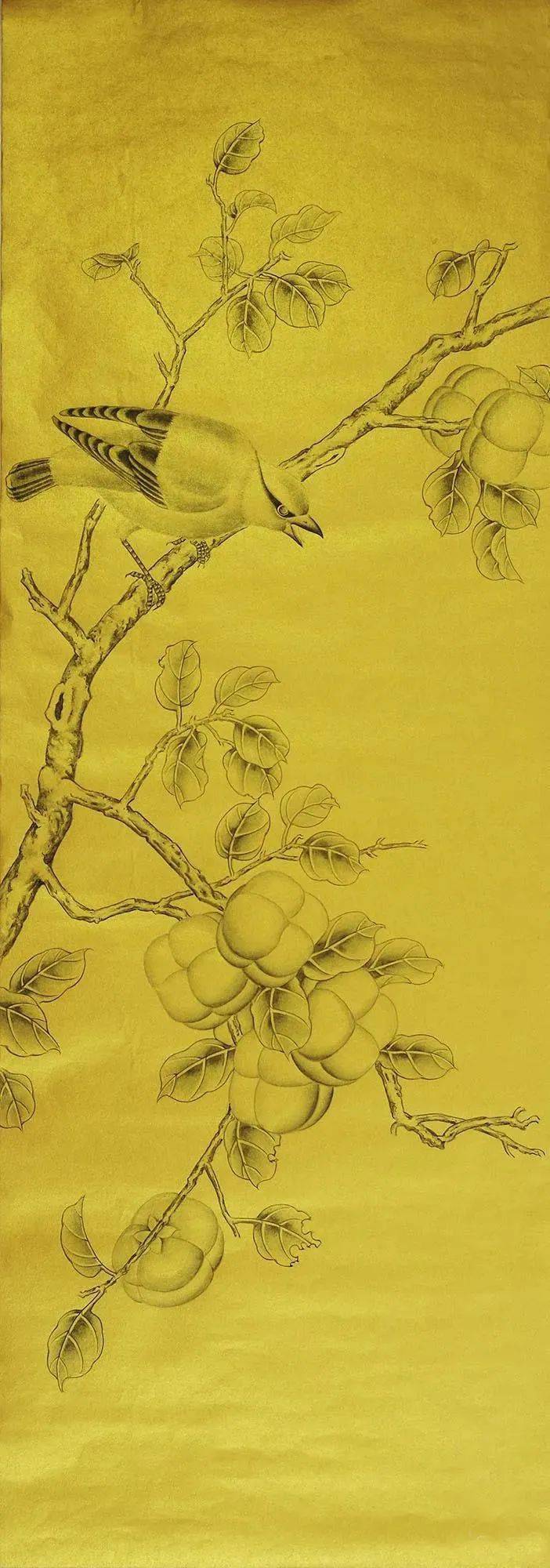图文教程 | 李保山工笔四条屏之《太平鸟》图文步骤示范_花鸟_图片_文