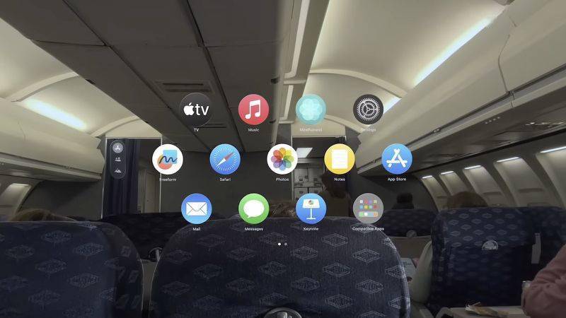 苹果Vision Pro头显内置“旅行模式” 增强佩戴者在飞机上的使用体验