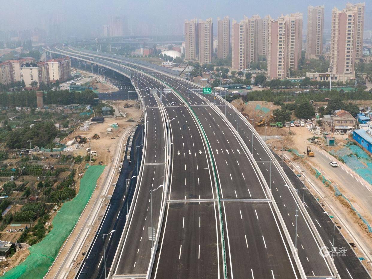今天,跨海大桥高架路二期工程全线通车_发展_青岛_城市