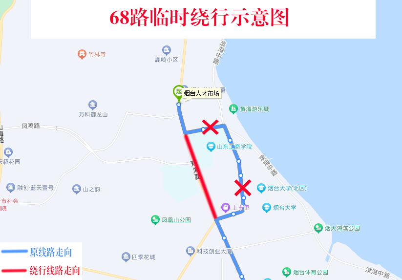 烟台7路,10路等17条线路临时绕行!_观海路_黄海路_站点