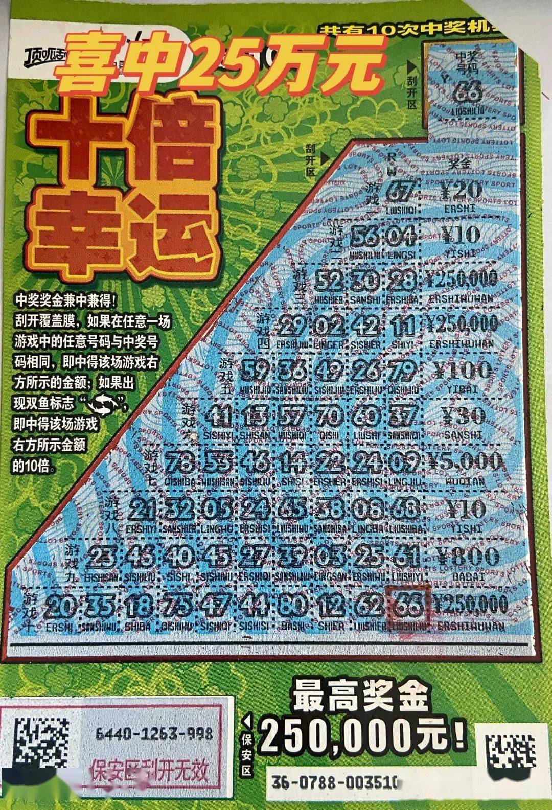 【中奖资讯】宝鸡银泰城展示体验中心喜中"十倍幸运"25万头奖_体彩_刘