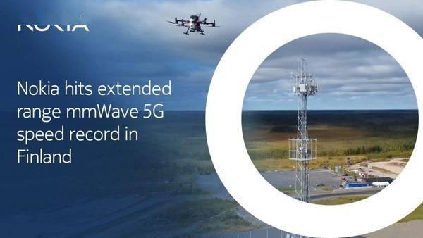 诺基亚实现全球最快mmWave 5G下载速度 达2Gbps