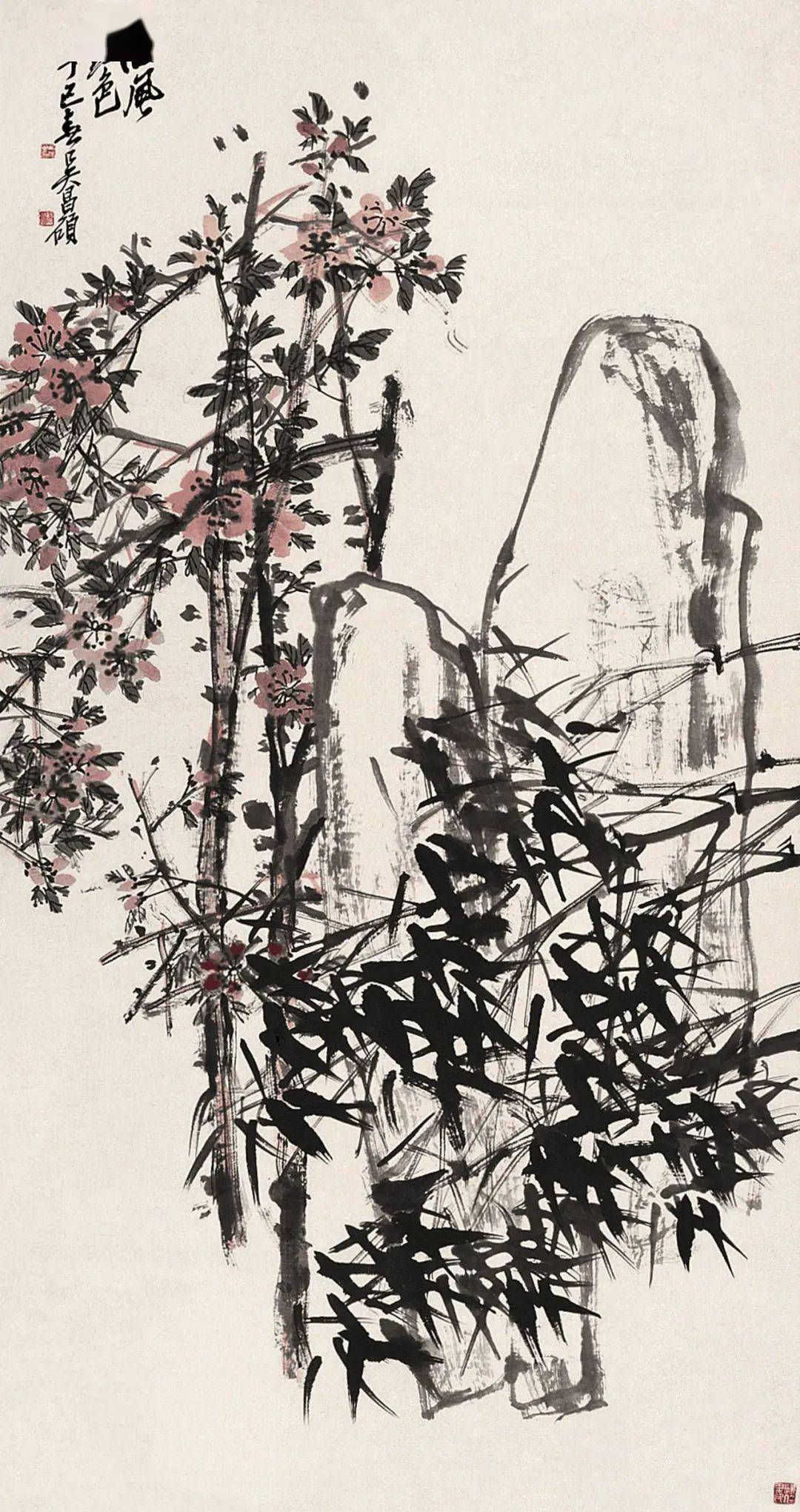 吴昌硕《墨竹集》欣赏!_气势_笔下_风竹