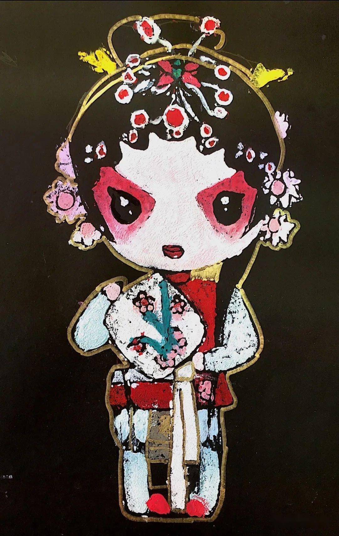 谭老师教你刻吹塑纸版画技法_宣纸_泥塑_色彩