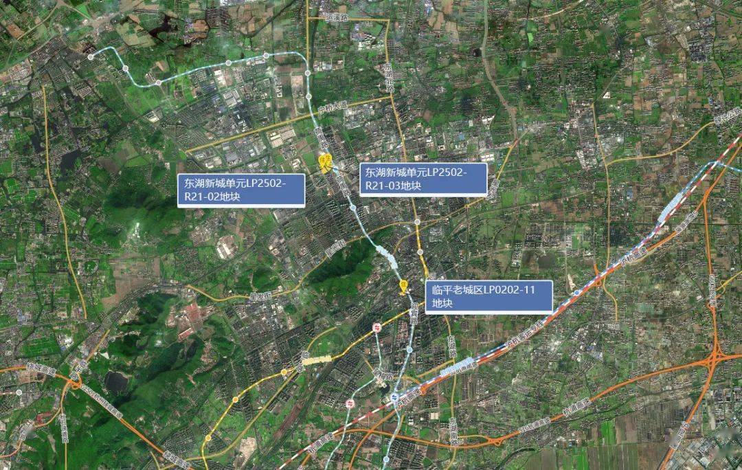 临平区老城,东湖新城3宗涉宅地选址论证公示,均位于地铁九号沿线_地块