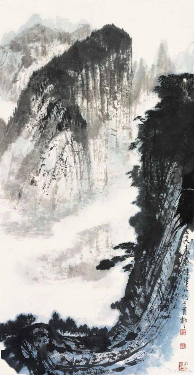 陈维信的山水画,粗笔重墨,浑厚华滋!_作品_创作_中国