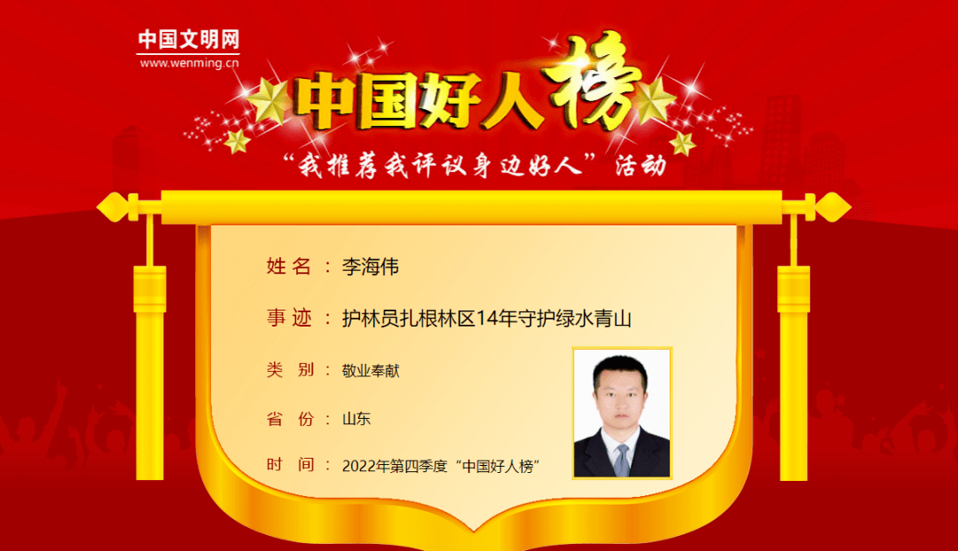 好人365丨李海伟:钟情大山的护绿人_山林_山东省_情况