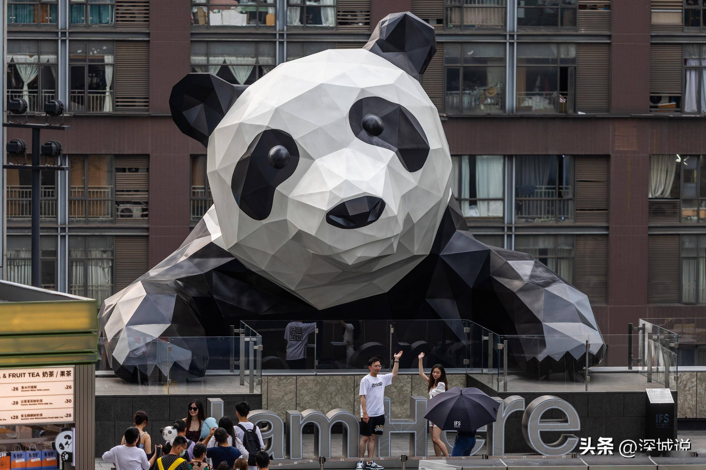 成都ifs这个"爬楼大熊猫"可谓是"顶流"了,游客必打卡