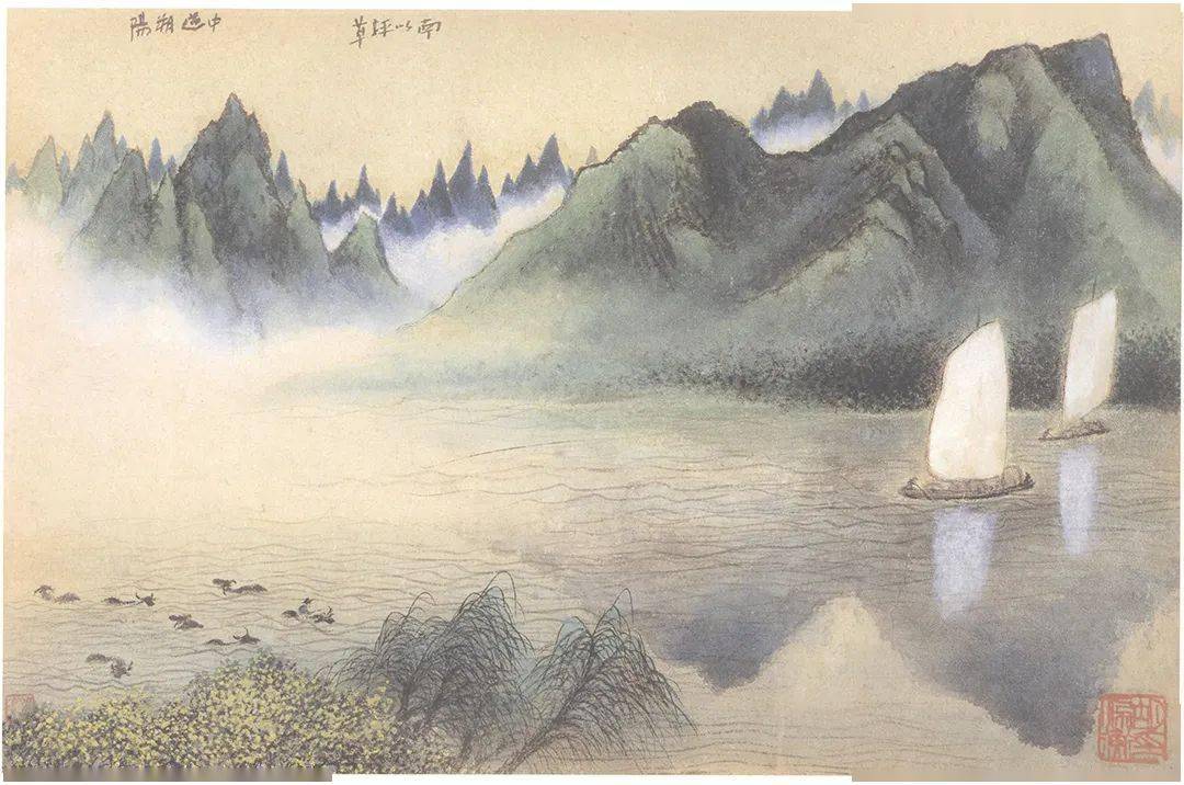 山水画 桂林　霍娜作品 衰年变法气冲天——胡佩衡的桂林山水写生_搜狐网