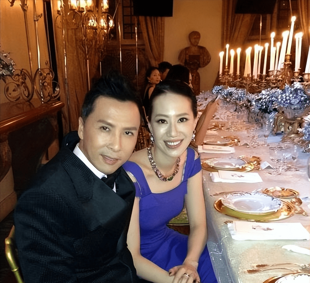 甄子丹60岁生日,为小20岁妻子补办婚礼,一双儿女,继子均出场_汪诗诗