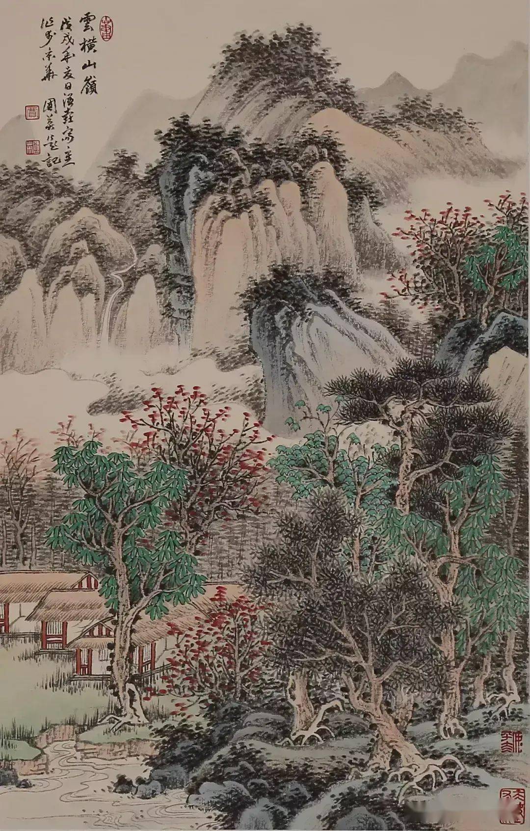 融古出新,写意写心,他的工笔山水画太绝了……_贾国英_作品_太行